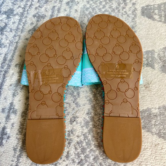 3 For $25! Saint Tropez Turquoise Beach Sandals Slides NWOT - Picture 4 of 4